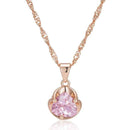 Romantic Pink Gemstone Necklace