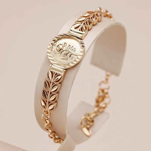 Rose Gold Ethnic Flower Bracelet