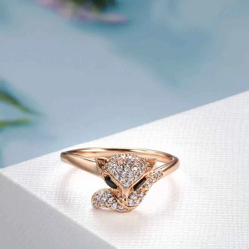 Rose Gold Vintage Fox Ring