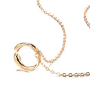 Round Rose Gold Pendant Necklace