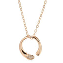 Round Rose Gold Pendant Necklace