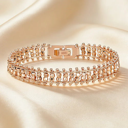 Layered Bead Chain Statement Bracelet - SEIYI