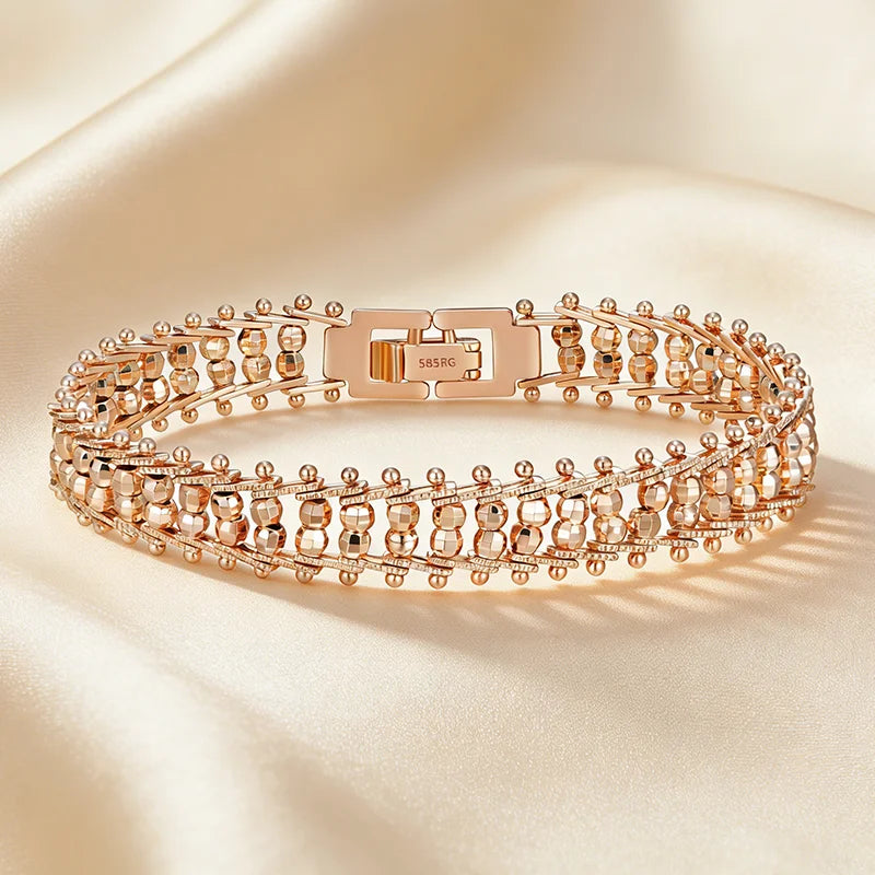 Layered Bead Chain Statement Bracelet - SEIYI