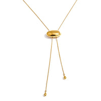 Oval Slider Lariat Necklace