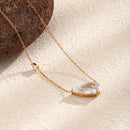 Dual Teardrop Crystal Necklace - SEIYI
