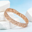 Textured Watch Band Statement Bracelet - SEIYI