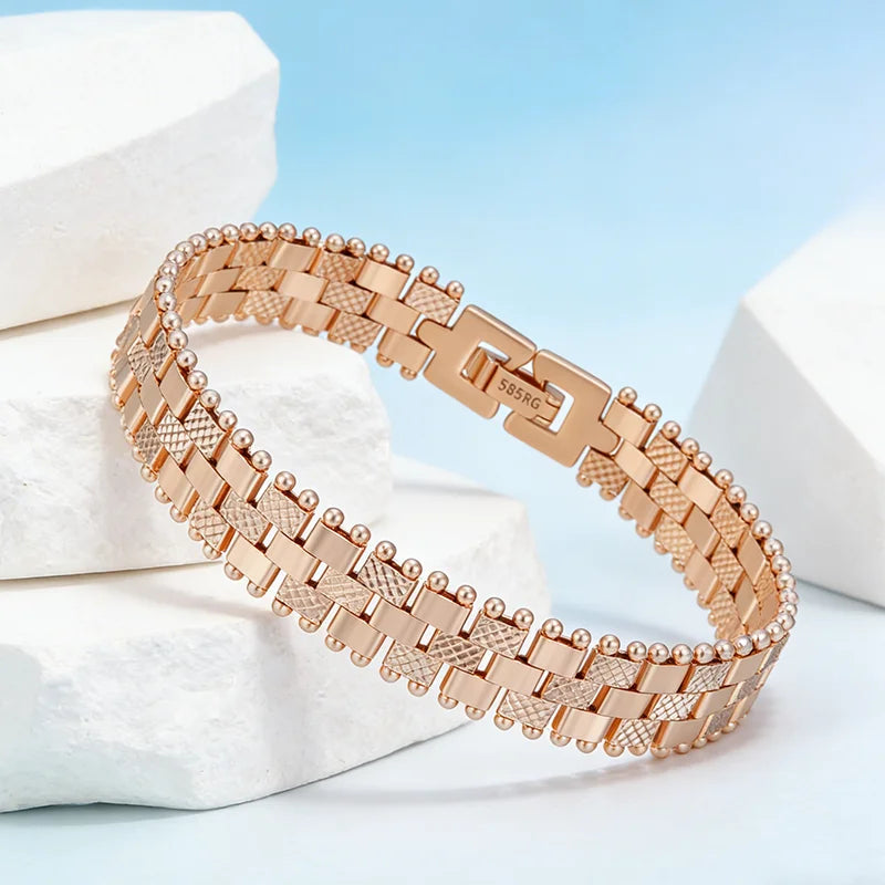 Textured Watch Band Statement Bracelet - SEIYI
