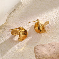 Twisted Wave Stud Earrings
