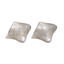 Swirl Enamel Irregular Square Studs - SEIYI
