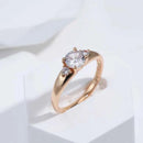Three-Stone White Zircon Promise Ring