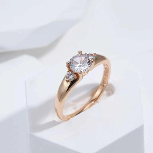Three-Stone White Zircon Promise Ring
