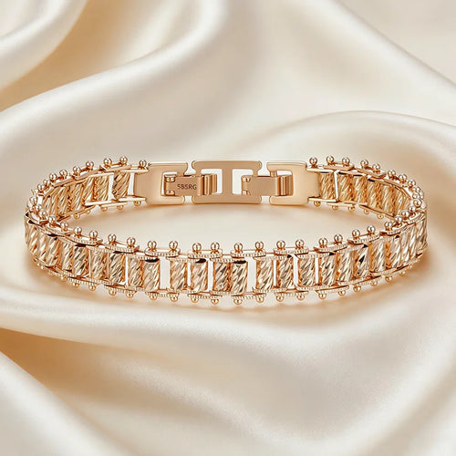 Twisted Bar Link Statement Bracelet - SEIYI
