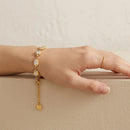 Hammered Link Crystal Bracelet - SEIYI