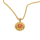Sunflower Colored Zircon Pendant Necklace - SEIYI