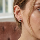 Asymmetrical Star Moon Stud Earrings - SEIYI