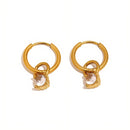 Double Loop Crystal Hoop Earrings - SEIYI