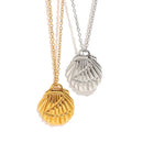 Textured Seashell Pendant Necklace - SEIYI