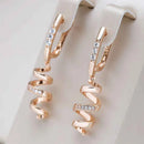 Natural Zircon Geometry Rotate Earrings