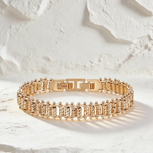 Twisted Bar Link Statement Bracelet - SEIYI