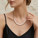Baroque Pearl Link Choker Necklace - SEIYI