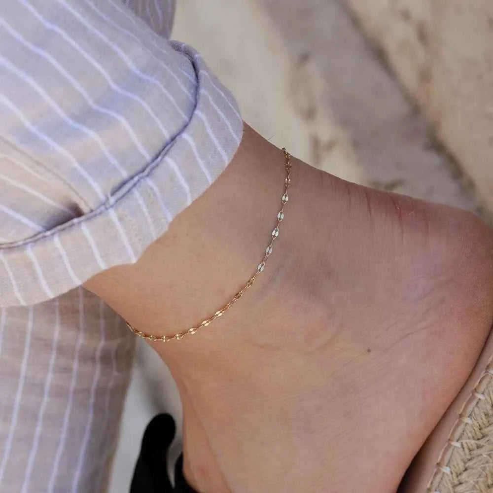 Women's Fish Lip Chain Anklet Summer Beach Jewelry