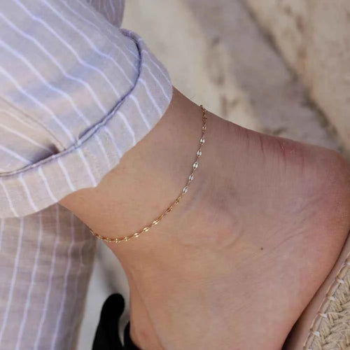Women's Fish Lip Chain Anklet Summer Beach Jewelry