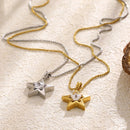 Halo Star Crystal Pendant Necklace - SEIYI