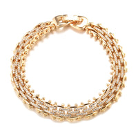 Multi-Row Zircon Pave Statement Bracelet
