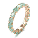 Rose Gold Pastel Zircon Eternity Band Ring