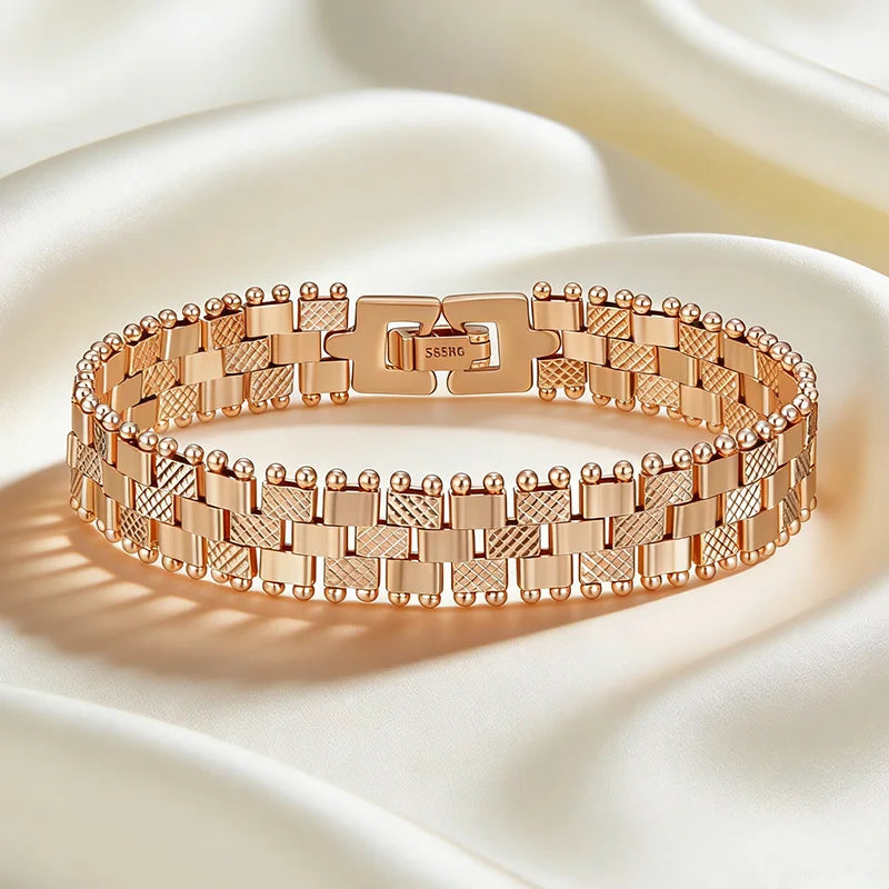 Textured Watch Band Statement Bracelet - SEIYI