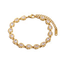 Teardrop Crystal Linked Bracelet - SEIYI