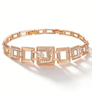 Geometric Zircon Link Statement Bracelet - SEIYI