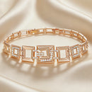 Geometric Zircon Link Statement Bracelet - SEIYI