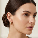 Single Round Crystal Mini Huggie Hoop Earrings - SEIYI