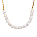 Baroque Pearl Link Choker Necklace - SEIYI