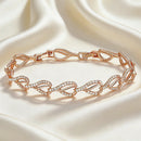 Twisted Leaf Zircon Pavé Bracelet - SEIYI