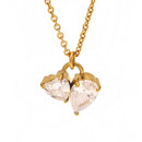 Intertwined Heart Zircon Pendant Necklace - SEIYI