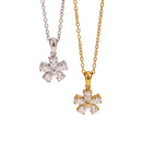 Pear Cut Crystal Flower Necklace - SEIYI