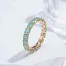 Rose Gold Pastel Zircon Eternity Band Ring