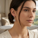 Sunburst Crystal Drop Huggie Hoop Earrings - SEIYI