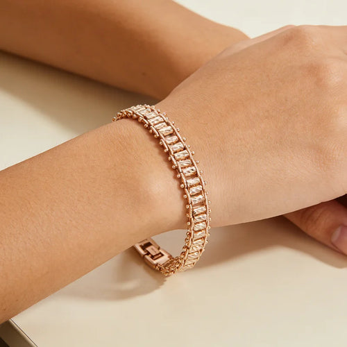 Twisted Bar Link Statement Bracelet - SEIYI