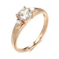 Three-Stone White Zircon Promise Ring