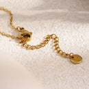 Half Pave Hollow Heart Pendant Necklace - SEIYI