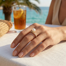 Pavé Band Pearl Stacking Ring - SEIYI