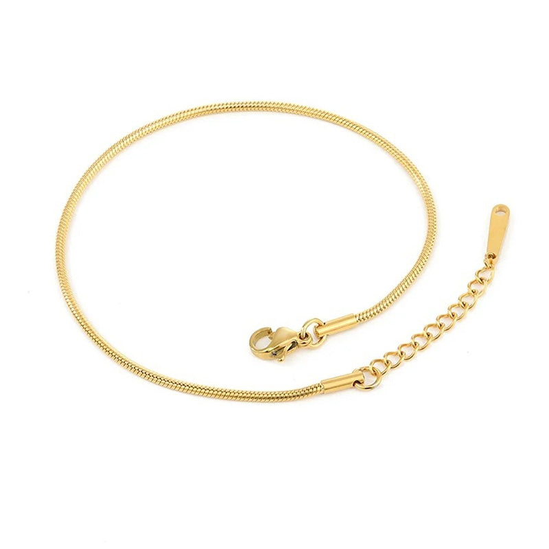 Delicate Snake Chain Adjustable Anklet - SEIYI