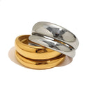 Twisted Double Band Open Ring - SEIYI