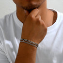 Dual Cuban Chain Statement Bracelet Set - SEIYI