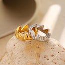 Serrated Wave Stacking Band Ring - SEIYI