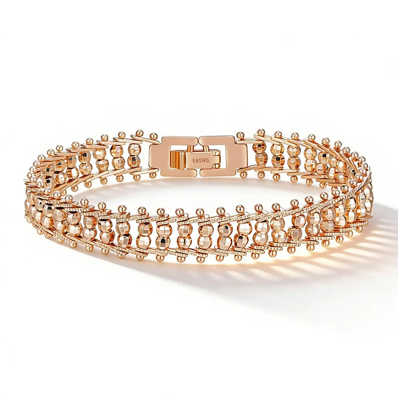 Layered Bead Chain Statement Bracelet - SEIYI
