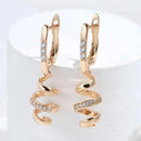 Natural Zircon Geometry Rotate Earrings